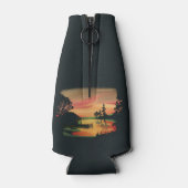 ヴィンテージ池サンセットポントーンエスケープグリーンレッド ボトルクーラー (裏面)