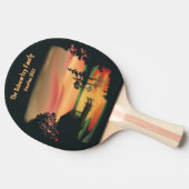 ヴィンテージ池サンセットポントーンエスケープグリーンレッド 卓球ラケット (横)