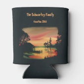 ヴィンテージ池サンセットポントーンエスケープグリーンレッド 缶クーラー (裏面)