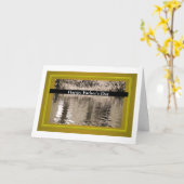 ヴィンテージ池写真父の日札 カード (黄色い花)