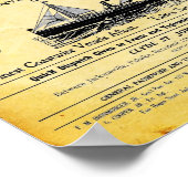 ヴィンテージ汽船プリント – クライド汽船会社 ポスター (角)