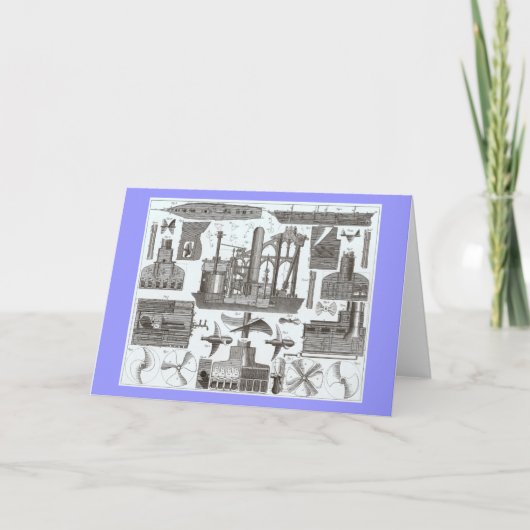 ヴィンテージ汽船建築1850年 カード (正面)