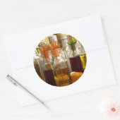 ヴィンテージ油ボトル ラウンドシール (封筒)