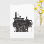 ヴィンテージ油リグ カード (黄色い花)