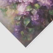 ヴィンテージ油彩ライラックと離れデコページ 薄葉紙 (詳細)