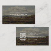 ヴィンテージ油彩画QRコードイベント写真家 名刺 (正面/裏面)