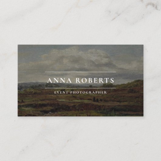 ヴィンテージ油彩画QRコードイベント写真家 名刺 (正面)