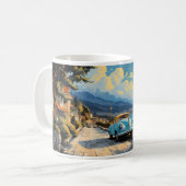 ヴィンテージ油彩風景画 コーヒーマグカップ (正面左)