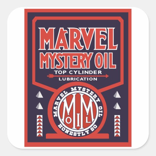 ヴィンテージ油標識再生 スクエアシール (正面)