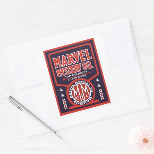 ヴィンテージ油標識再生 スクエアシール (封筒)