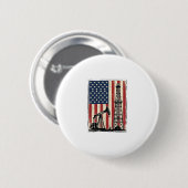 ヴィンテージ油田アメリカ国旗ベクターTシャツデザイン 缶バッジ (正面&裏面)