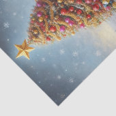 ヴィンテージ油絵クリスマスツリーの切り離し 薄葉紙 (詳細)