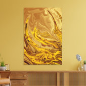 ヴィンテージ油絵 |最高のモダン抽象芸術 キャンバスプリント (インサイチュ (リビング))