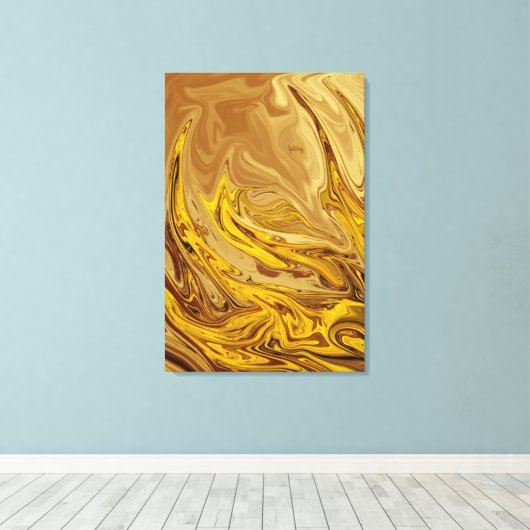 ヴィンテージ油絵 |最高のモダン抽象芸術 キャンバスプリント (インサイチュ (ウッドフロア))