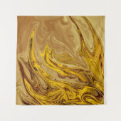 ヴィンテージ油絵 |最高のモダン抽象芸術 タペストリー (正面)