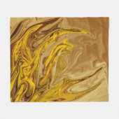 ヴィンテージ油絵 |最高のモダン抽象芸術 フリースブランケット (正面(横))