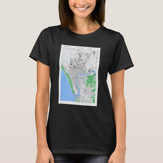 ヴィンテージ沼津日本地図1945 Tシャツ (正面)