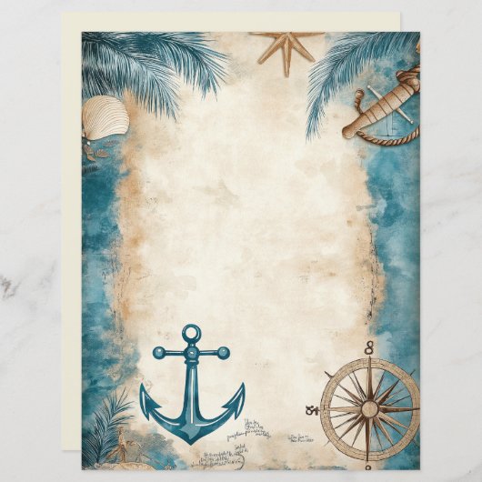 ヴィンテージ沿岸海ビーチスクラップブックジャンクジャーナル (正面/裏面)