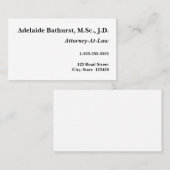 ヴィンテージ法的プロフェッショナル名刺 名刺 (正面/裏面)