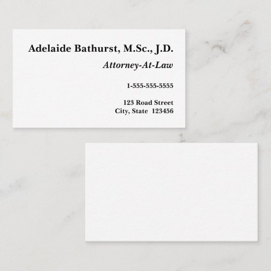 ヴィンテージ法的プロフェッショナル名刺 名刺 (正面/裏面)