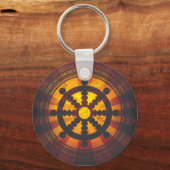 ヴィンテージ法輪プリント キーホルダー (正面)