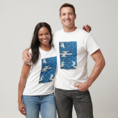 ヴィンテージ波とクラウド Tシャツ (ユニセックス)