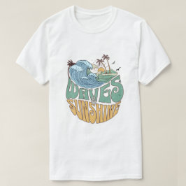 ヴィンテージ波と日差し Tシャツ