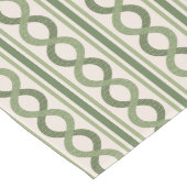 ヴィンテージ波グリーン ロングテーブルランナー (コーナー)