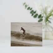 ヴィンテージ波サーフィンはがき ポストカード (スタンド正面)