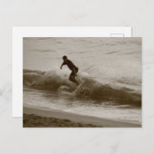 ヴィンテージ波サーフィンはがき ポストカード (正面/裏面)