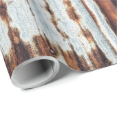 ヴィンテージ波形さび付き錫 ラッピングペーパー (ロールコーナー)