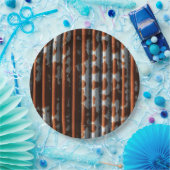 ヴィンテージ波形スズ素朴波形バーンスズ ペーパープレート (パーティー)