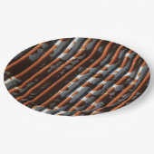 ヴィンテージ波形スズ素朴波形バーンスズ ペーパープレート (アングル)