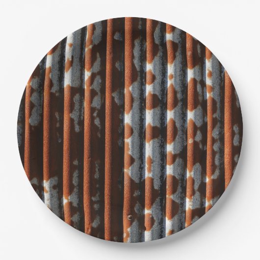 ヴィンテージ波形スズ素朴波形バーンスズ ペーパープレート (正面)