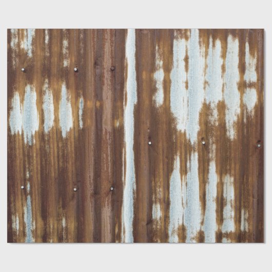 ヴィンテージ波形バーンルーフティン ラッピングペーパー (フラット)