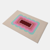 ヴィンテージ波抽象芸術 ドアマット (アングル)