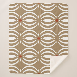 ヴィンテージ波線の幾何学的デザイン シェルパブランケット