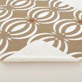 ヴィンテージ波線の幾何学的デザイン シェルパブランケット (3/4)