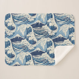 ヴィンテージ波 シェルパブランケット