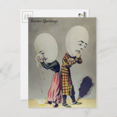 ヴィンテージ泣き叫びエッグイースターポストカード ポストカード (正面/裏面)