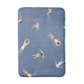 ヴィンテージ泳ぐ人パターン バスマット (正面縦)