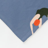 ヴィンテージ泳ぐ人パターン フリースブランケット (角)