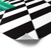 ヴィンテージ泳ぐ人ファンキー改変アート誕生日 ポスター (角)