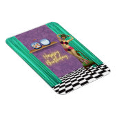 ヴィンテージ泳ぐ人ファンキー改変アート誕生日 マグネット (右側)