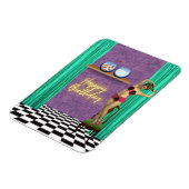 ヴィンテージ泳ぐ人ファンキー改変アート誕生日 マグネット (左側)