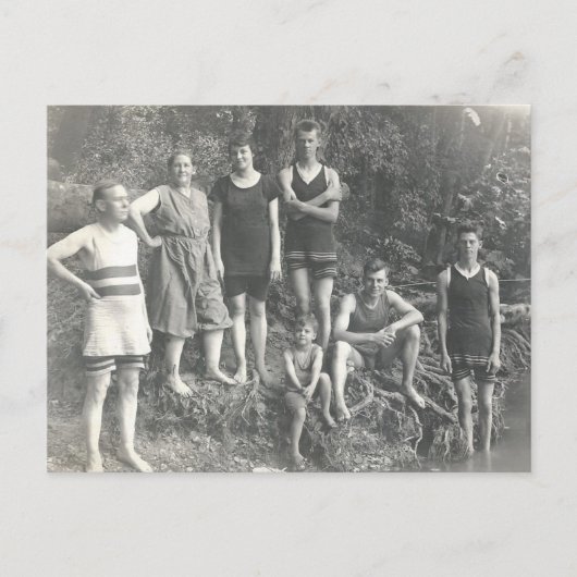 ヴィンテージ泳ぐ ポストカード (正面)