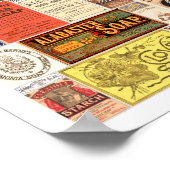 ヴィンテージ洗剤ラベル洗濯室 ポスター (角)