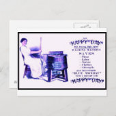 ヴィンテージ洗浄機はがき ポストカード (正面/裏面)