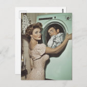 ヴィンテージ洗濯サプライズ ポストカード (正面/裏面)