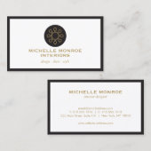 ヴィンテージ洗練された織円の内部設計 名刺 (正面/裏面)